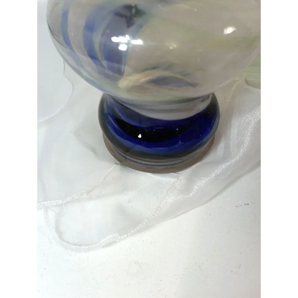 Hand-Blown Art Glass Vase, Murano or Empoli Style Mid Century Modern ~Vintage~